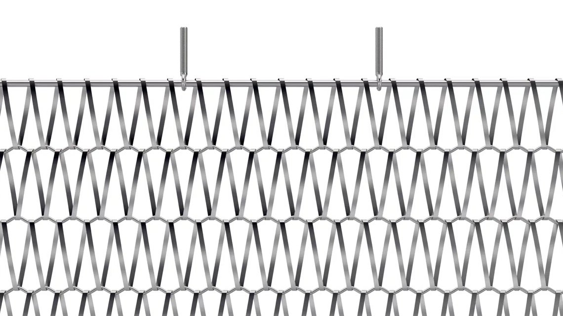 Fixation TF60 pour les mailles métalliques spiralée en acier inoxydable - <p>Système de tension des mailles métalliques spiralées en acier inoxydable pour la bonne tension des panneaux. Pour les façades, le remplissage de garde-corps, de l’habillage mural. Pour l’architecture intérieure et extérieure.</p>