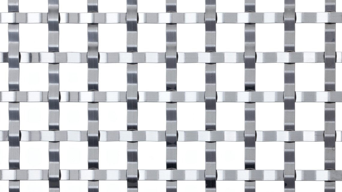 maille métallique rigide pour l'architecture et le design  - <p>maille métallique inox pour de l’habillage de mobilier, du remplissage de garde-corps, du parement d’escalier, de l’habillage mural</p>