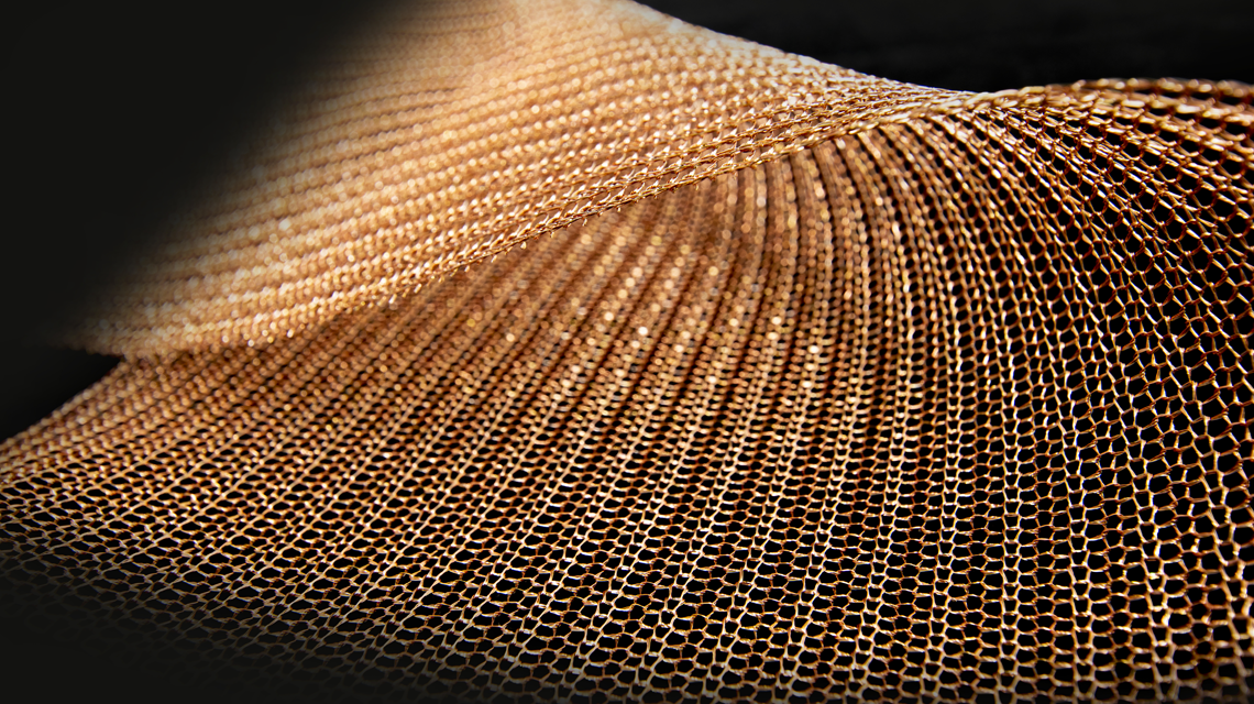 résille métallique inox laiton cuivre M&M RIO www.maillemetaldesign.fr