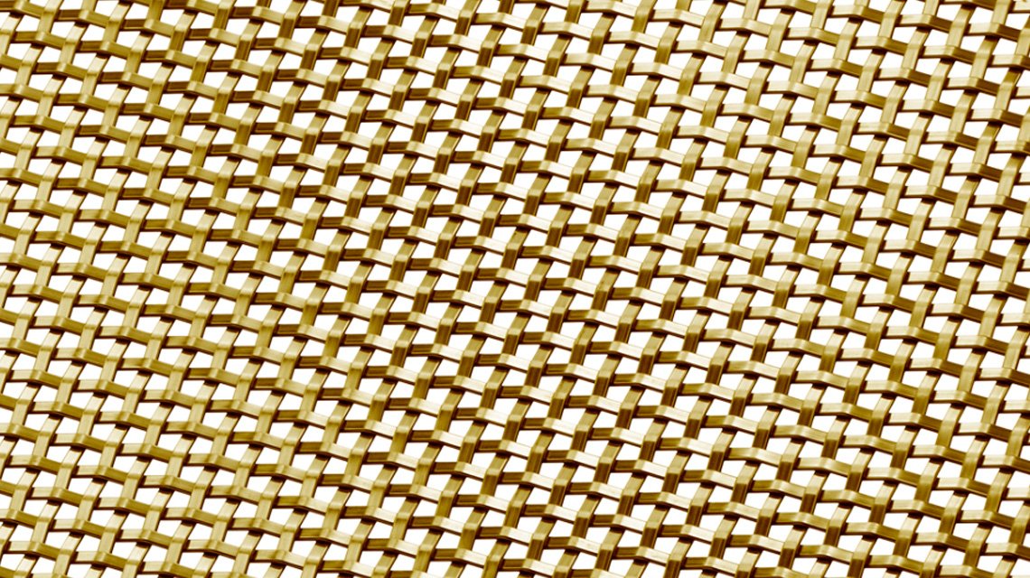 habillage du bar d'une brasserie suédoise en maille métallique laiton S-32 design by banker wire  - <p>habillage du bar d’une brasserie suédoise en maille métallique laiton S-32 design by banker wire</p>