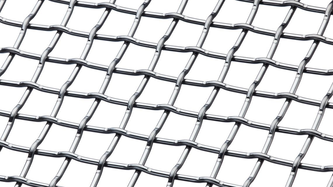 maille métallique rigide pour l'architecture d'intérieur  - <p>maille métallique rigide inox pour de l’habillage mural, du mobilier, bar, banque d’accueil</p>