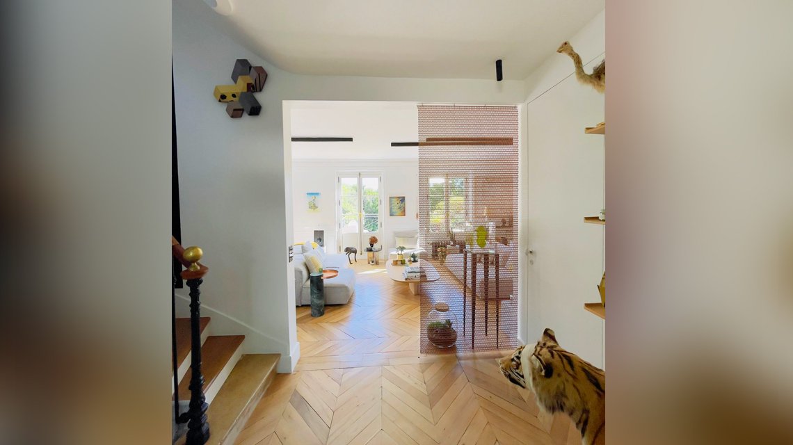 séparateur d'espaces maison paris maille métallique Coderch cuivre @maillemetaldesign - <p>séparateur d’espaces maison paris maille métallique Coderch cuivre @maillemetaldesign</p>