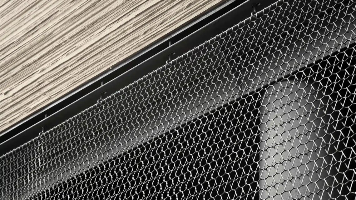 Fixation TF60 pour les mailles métalliques spiralée en acier inoxydable - <p>Système de tension des mailles métalliques spiralées en acier inoxydable pour la bonne tension des panneaux. Pour les façades, le remplissage de garde-corps, de l’habillage mural. Pour l’architecture intérieure et extérieure.</p>