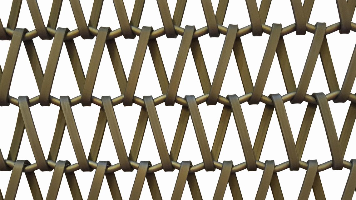 maille métallique spiralée aluminium architecture anodisée bronze www.maillemetaldesign.fr