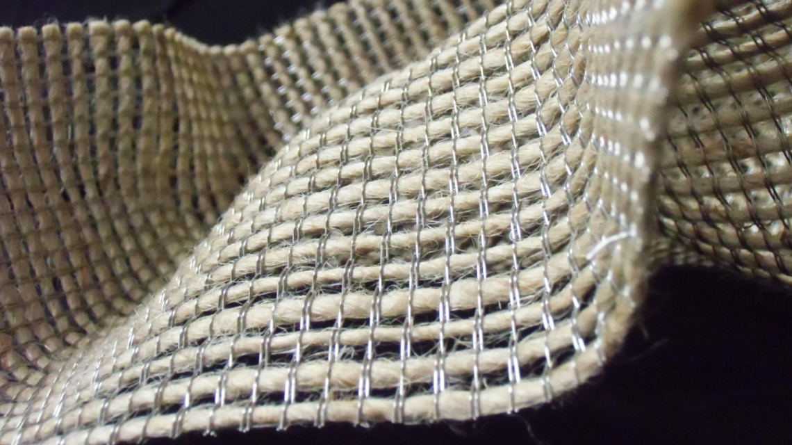 resille métallique inox et jute JUTA www.maillemetaldesign.fr